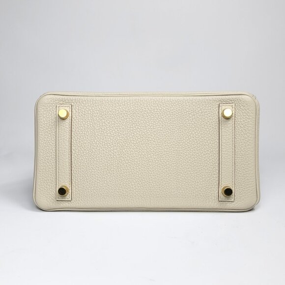 NEW Full Gift Box Receipt HERMES Birkin 25 Beton Togo Leather Gold Tote Bag - Picture 11 of 14